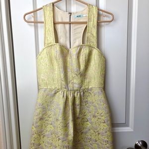 Kimchi Blue Light Yellow and Gold Dress